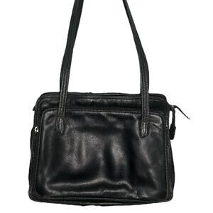 Tiganello Black Leather Shoulder Bag